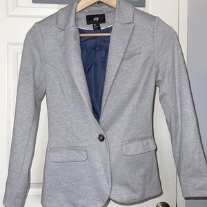 H&M Suit Blazer Gray Women Size 2